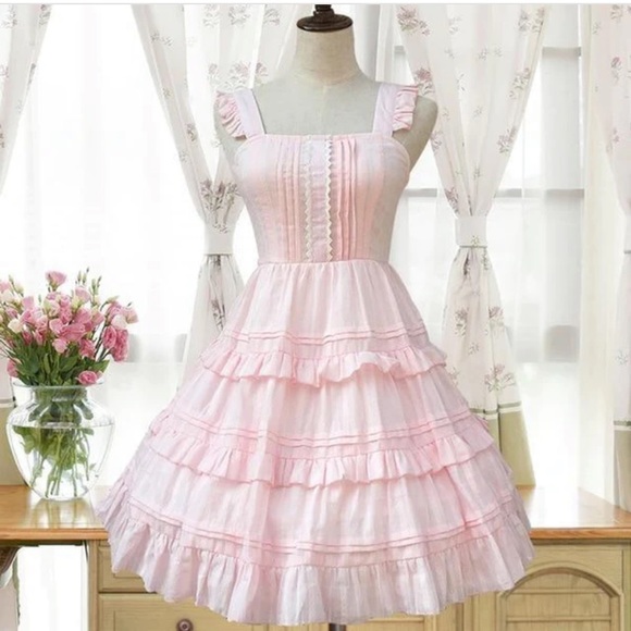 Dresses & Skirts - Lolita Dress - NWT - Barbiecore Lolita Balletcore Cottagecore